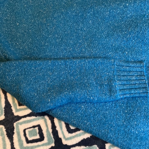 All Chill Bright Blue Knit Turtleneck Sweater Dress - Picture 14 of 15